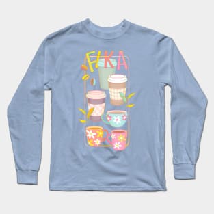 Pastel Fall Fika Long Sleeve T-Shirt